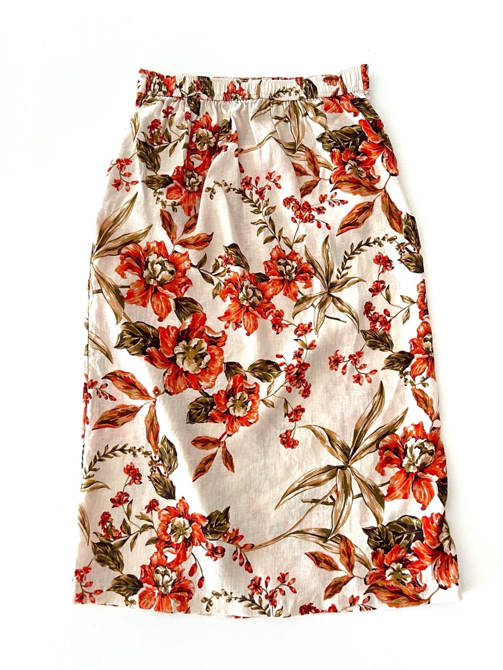Joie Linen Midi Wrap Skirt in Floral Print Size Medium - Picture 4 of 10